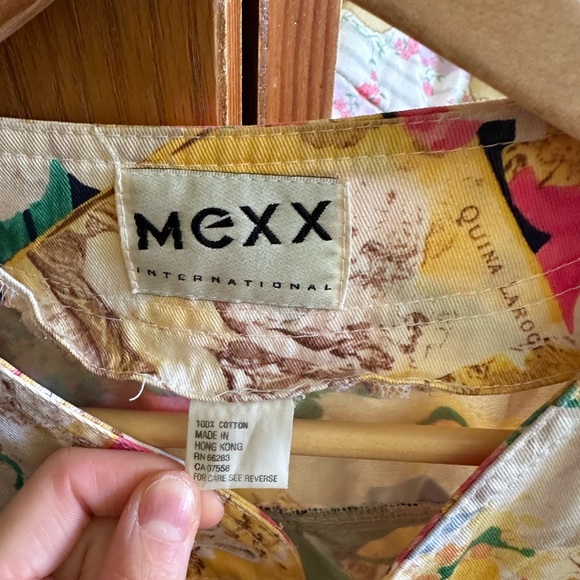 Retro Graphic Print Mexx 80s Cotton Denim Jean Jacket - Picture 7 of 7